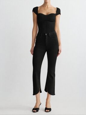 DL1961 Bridget Boot Instasculpt Crop Curve Open Hem Jeans 25"